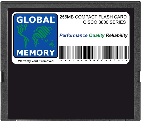 256MB COMPACT FLASH CARD MEMORY FOR CISCO 3800 SERIES ROUTERS (MEM3800-256CF)